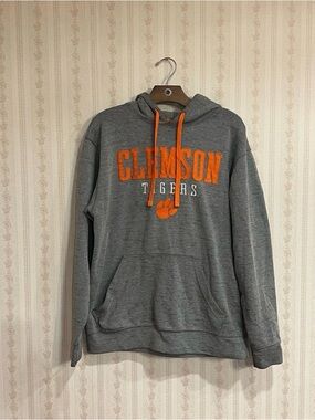 Tigers Men's Gray Hoodie with Orange Logo